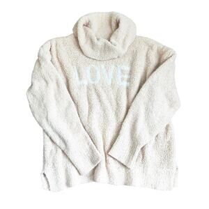 M by Marled Love Pink Sherpa Turtleneck Sweater Women’s Size XL Soft Cozy